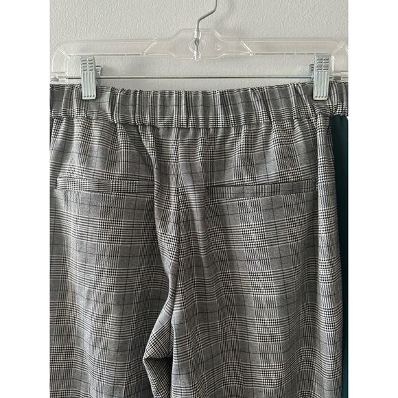 Zara Pants Women's 5 Gray Trafulac Cigarette Glen Plaid Side Stripe Academia - Picture 5 of 10